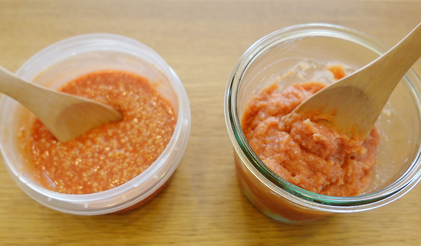 完成したトマト麹