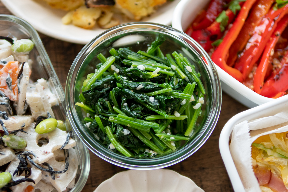 ほうれん草の塩麹ナムル
