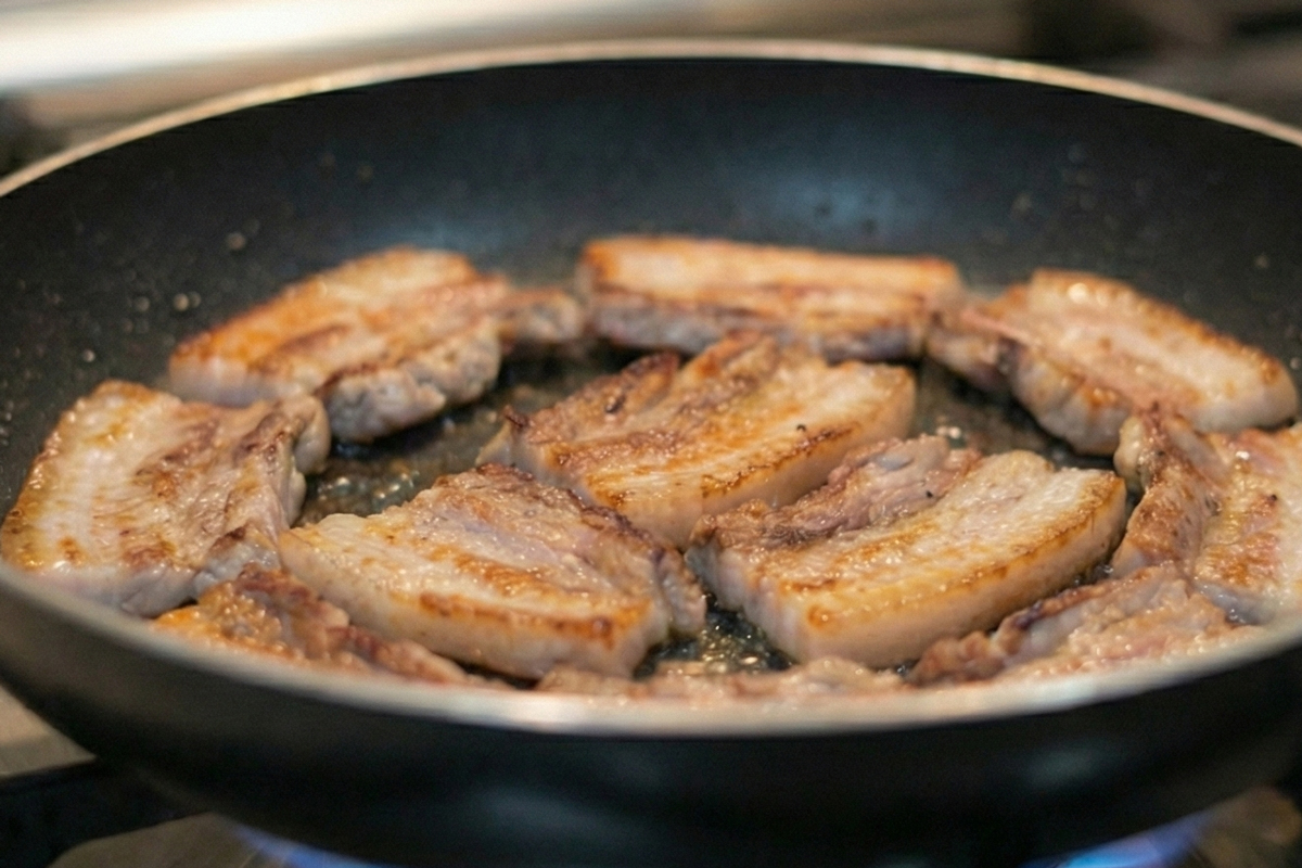 豚バラ肉のソテー