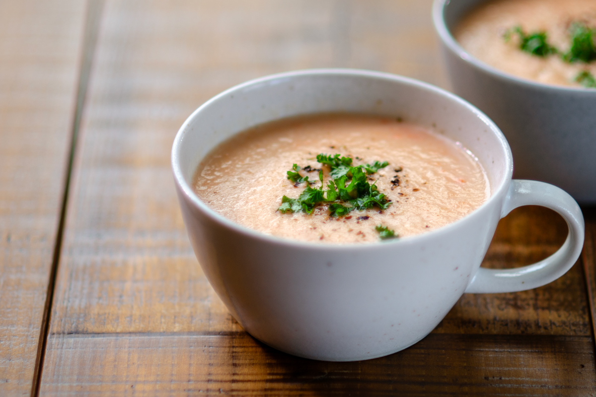 かぶとニンジンの塩麹ポタージュ