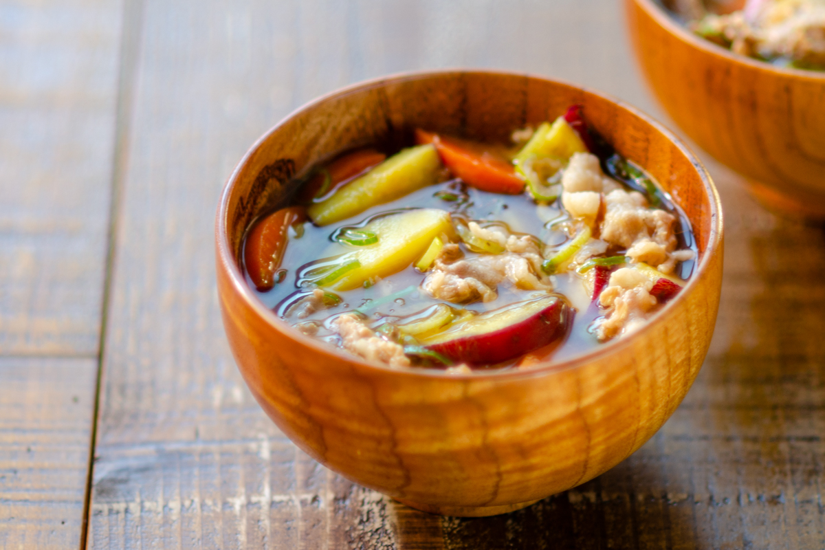 さつまいもの豚汁