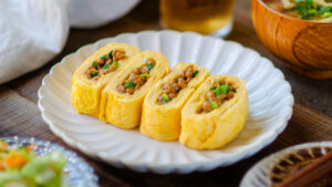 納豆の塩麹卵焼き