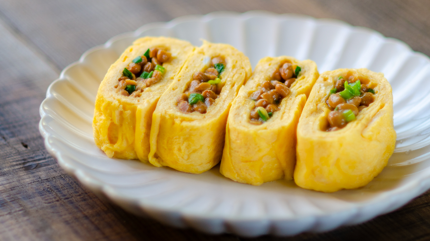 納豆の塩麹卵焼き